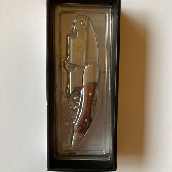 New In Box Rabbit Walnut Zippity 2-Step Corkscrew - Picture 6 of 7